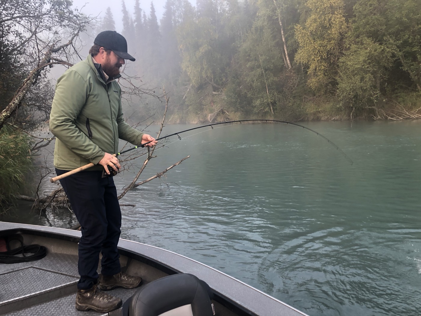 Seth Church fishing an Alaska river