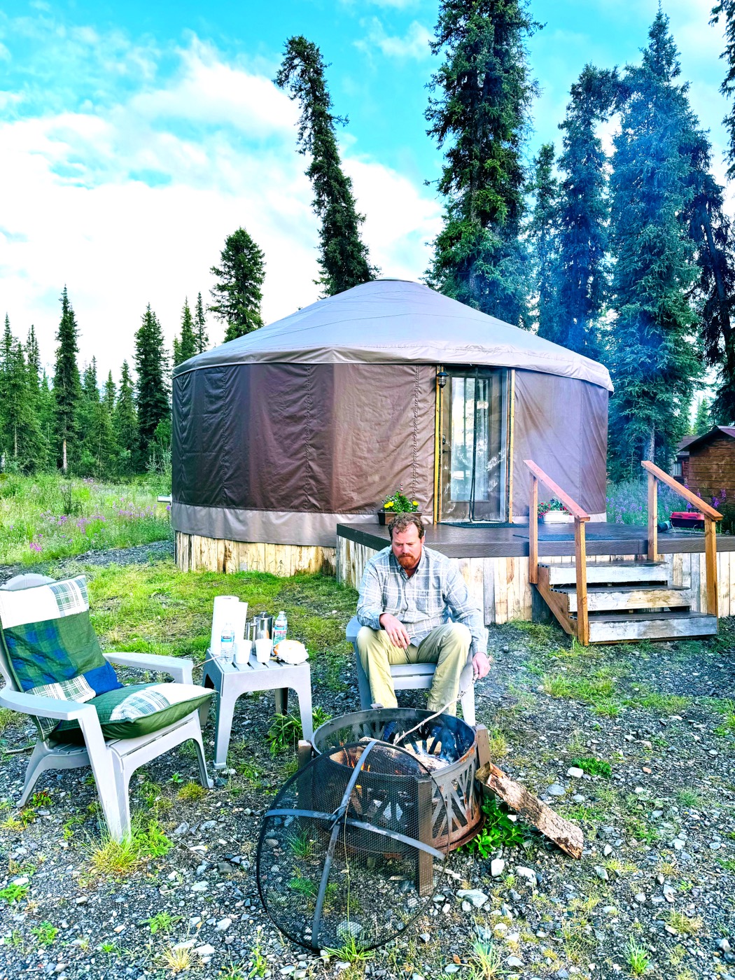 An Alaska yurt in the backcountry