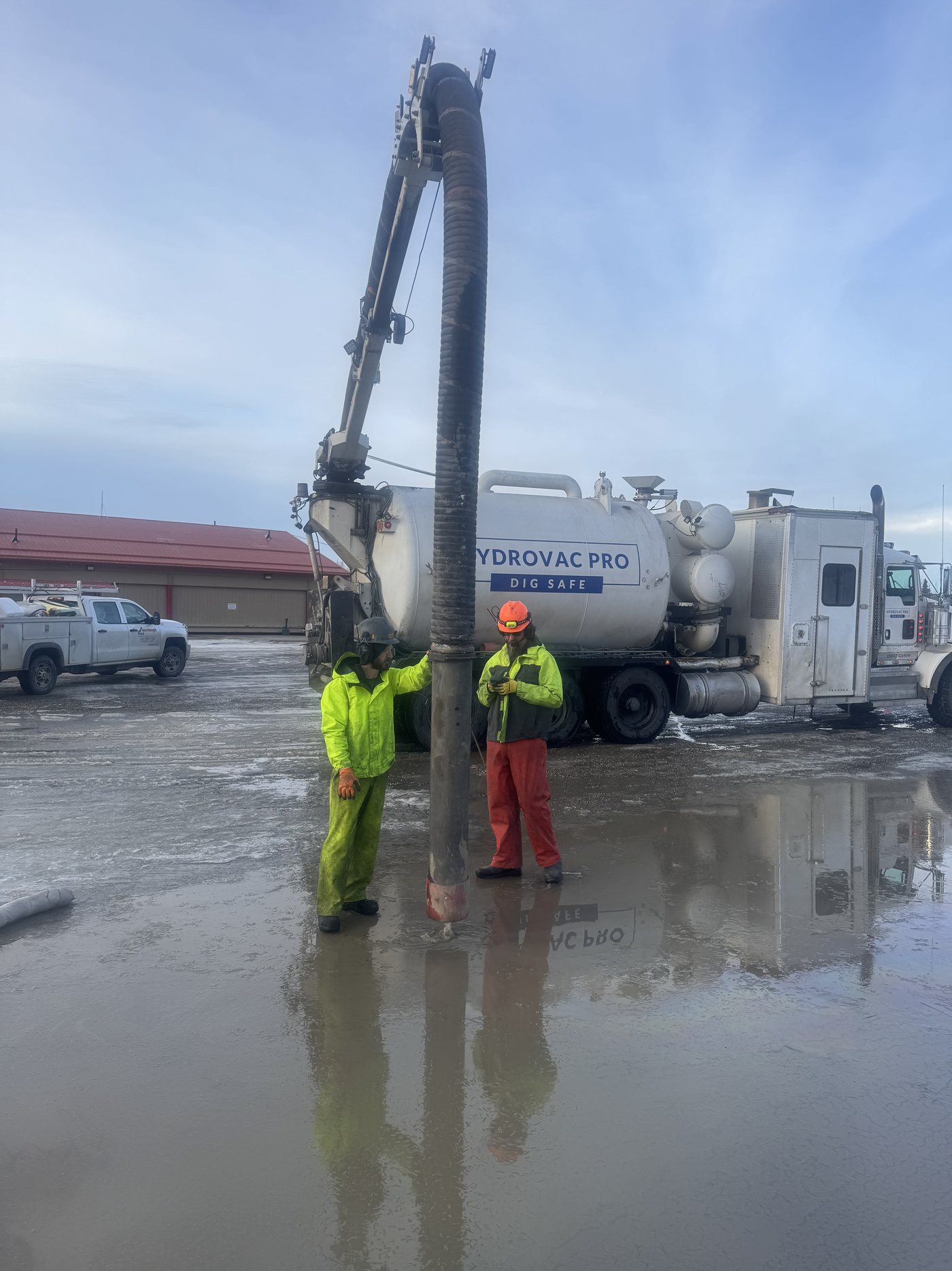 A Hydrovac Pro crew at work in Fairbanks